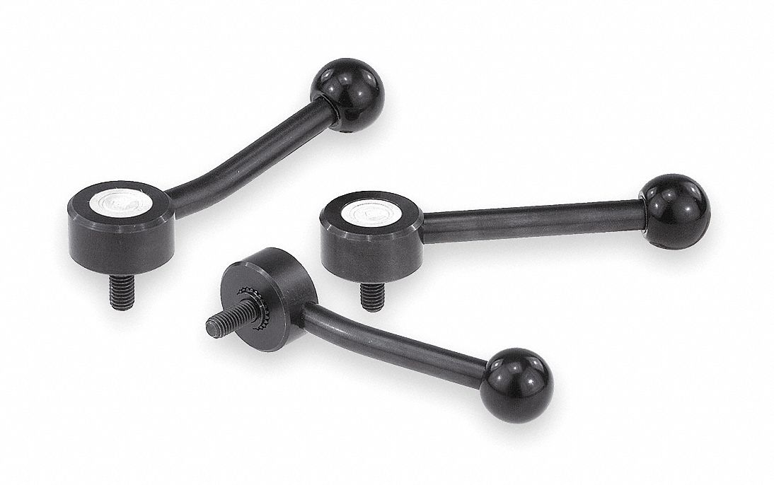 Adjustable Handle: Steel, 1/2"-13 Thread, 20 mm Thread Lg, 127 mm Lg