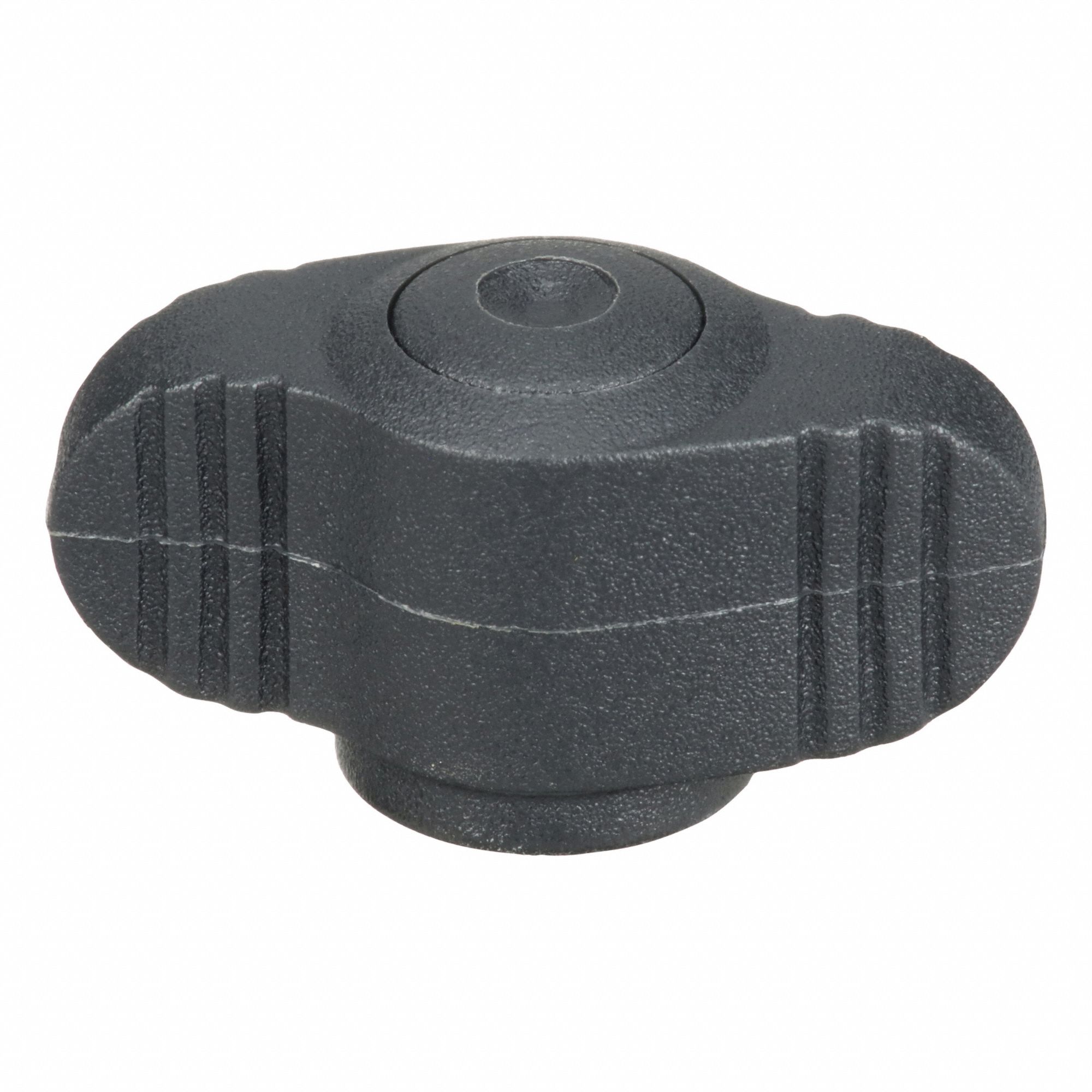 Hand Knob: Wing, Plastic w/ Brass Thread, M4 Thread, 6 mm Thread Lg, 28 mm Dia