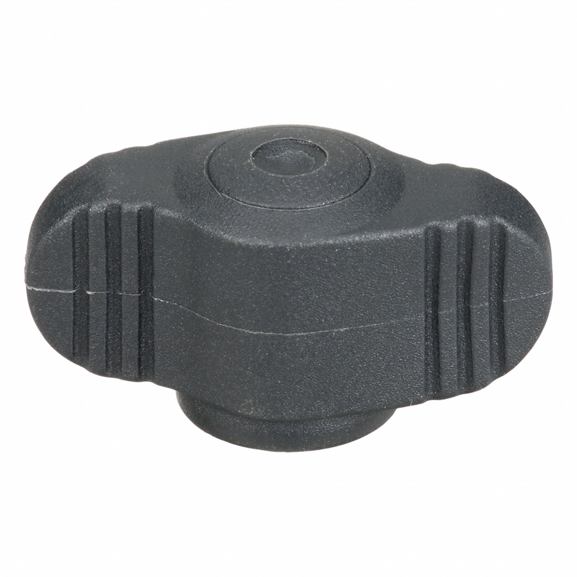 Hand Knob: Wing, Plastic w/ SS Thread, #10-32 Thread, 8 mm Thread Lg, 28 mm Dia