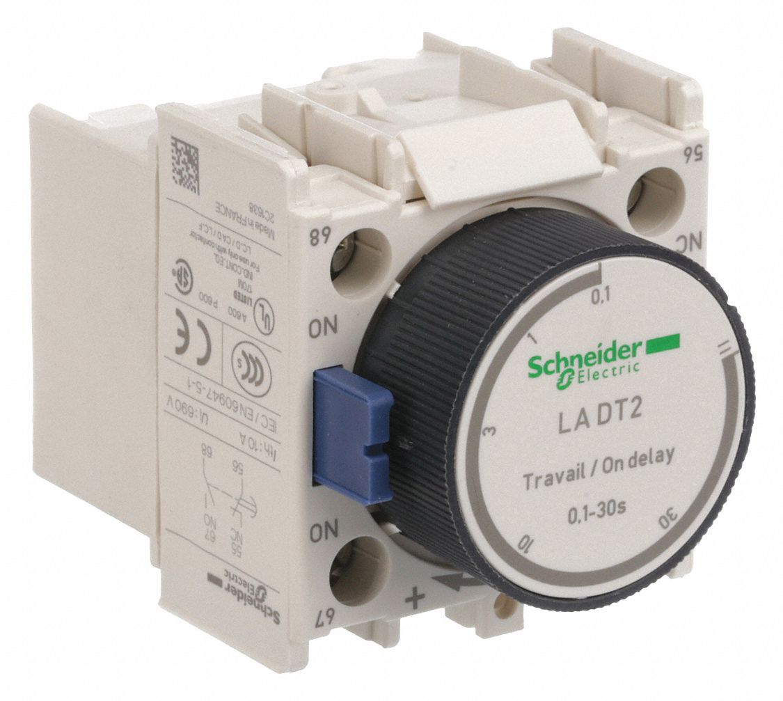 SCHNEIDER ELECTRIC IEC TIMER MODULE, ON DELAY, 0.1 SEC TO 30 SEC, 1NO ...