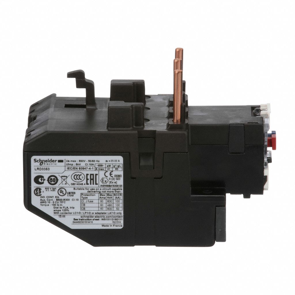 SCHNEIDER ELECTRIC Overload Relay 23 to 32A, 10, 3 Poles, Thermal