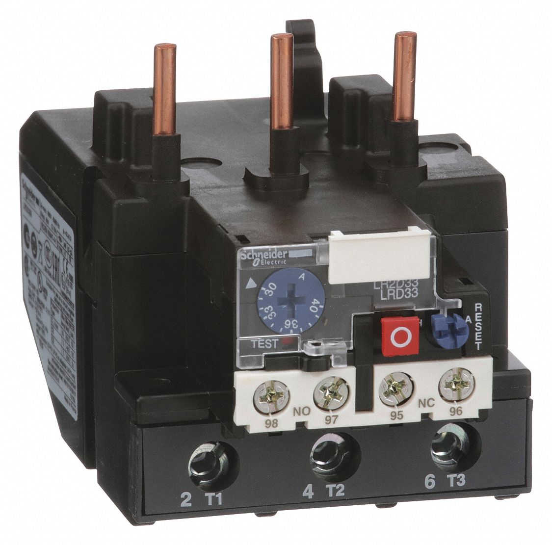 SCHNEIDER ELECTRIC IEC Style Overload Relay, Mfr. Series LC1D40 to LC1D80 Contactors 3DE27
