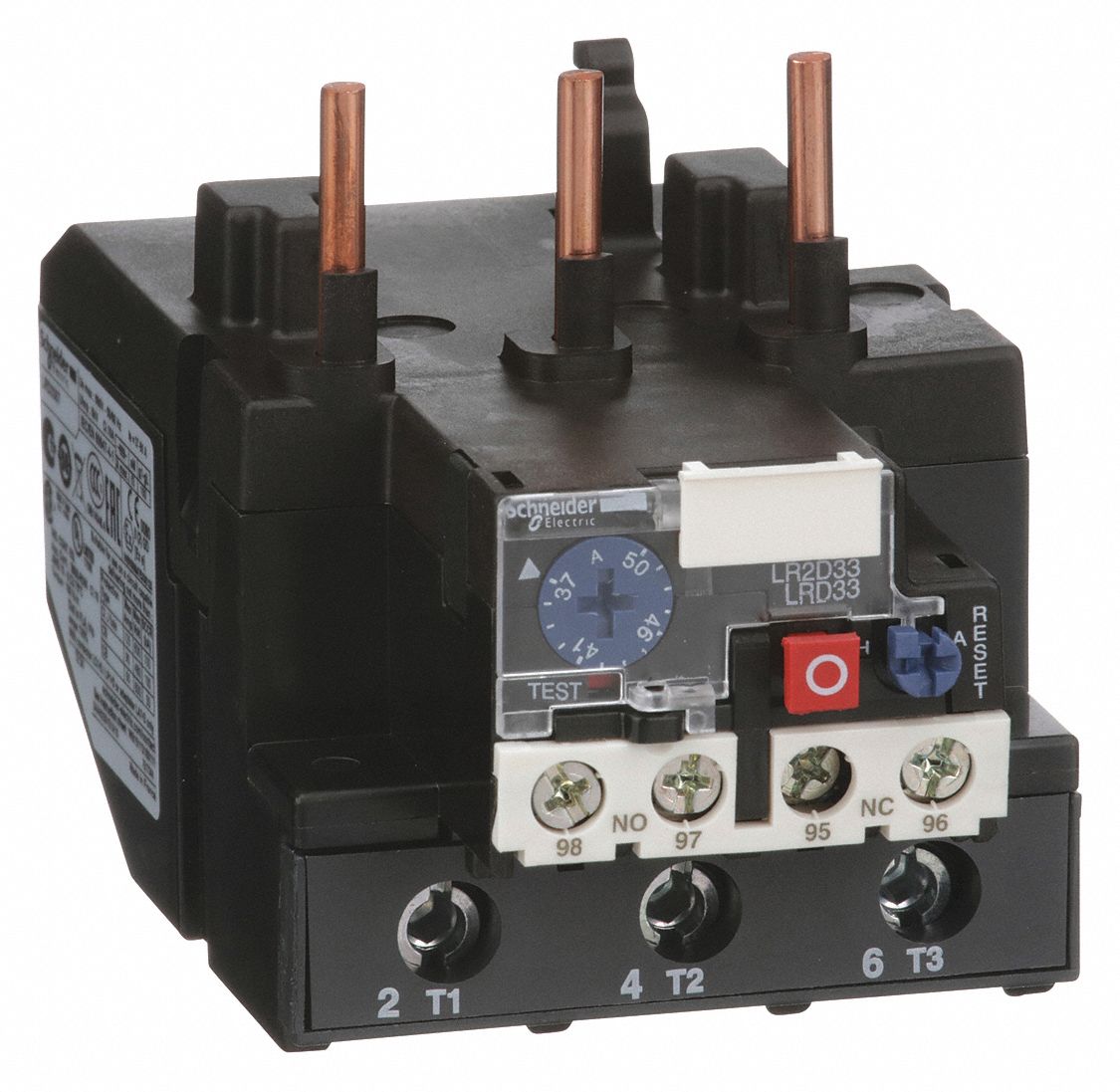 Overload Relay: Thermal Protection, 3 Poles, 1NO/1NC, Phase Loss Sensitivity, 37 A – 50 A