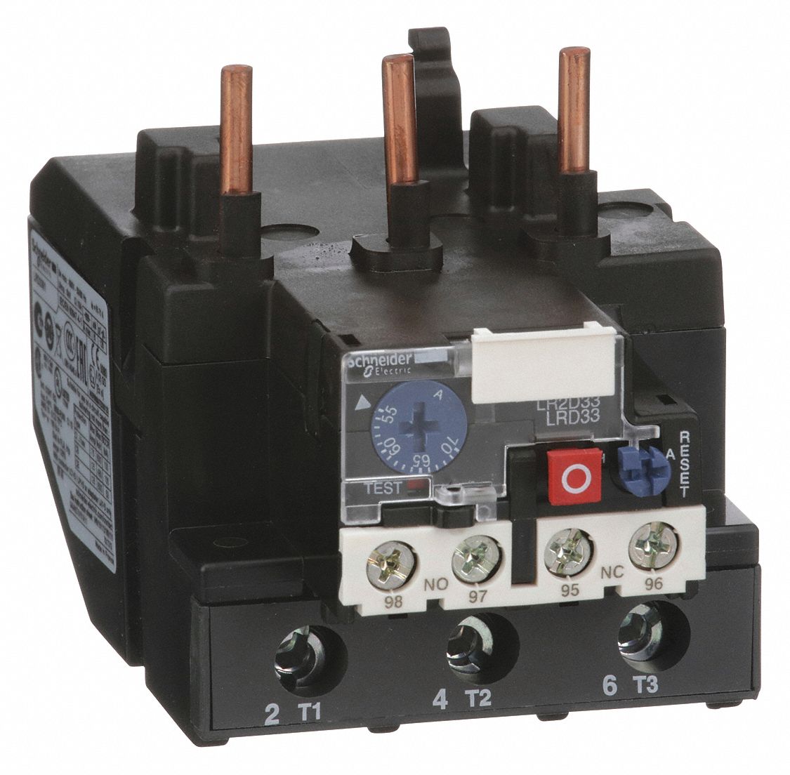 Overload Relay: Thermal Protection, 3 Poles, 1NO/1NC, Phase Loss Sensitivity, 55 A – 70 A