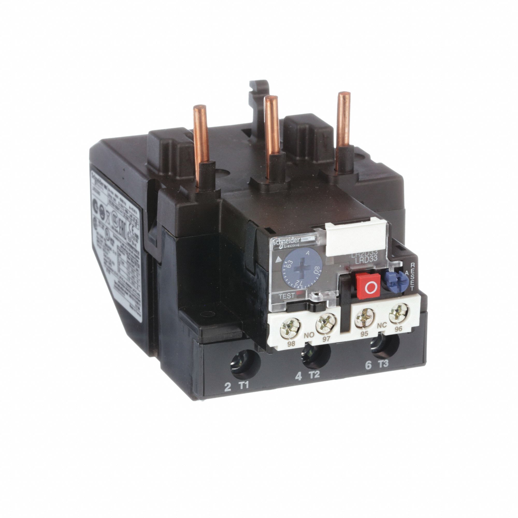 OVERLOAD RELAY, THERMAL PROTECTION, 3 POLES, 63 A TO 80 A