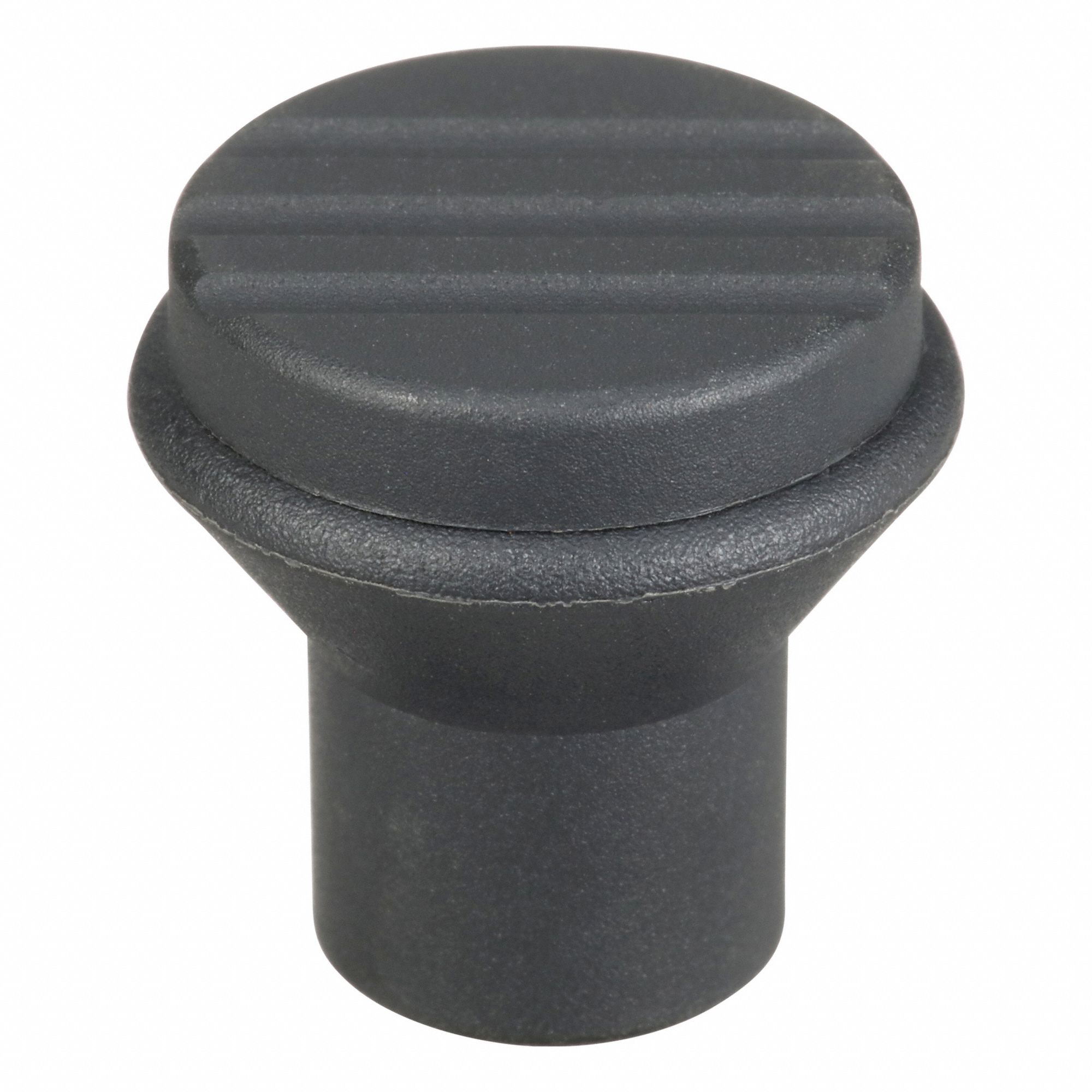 Hand Knob: Pull, Plastic w/ SS Thread, M4 Thread, 10 mm Thread Lg, 21 mm Dia