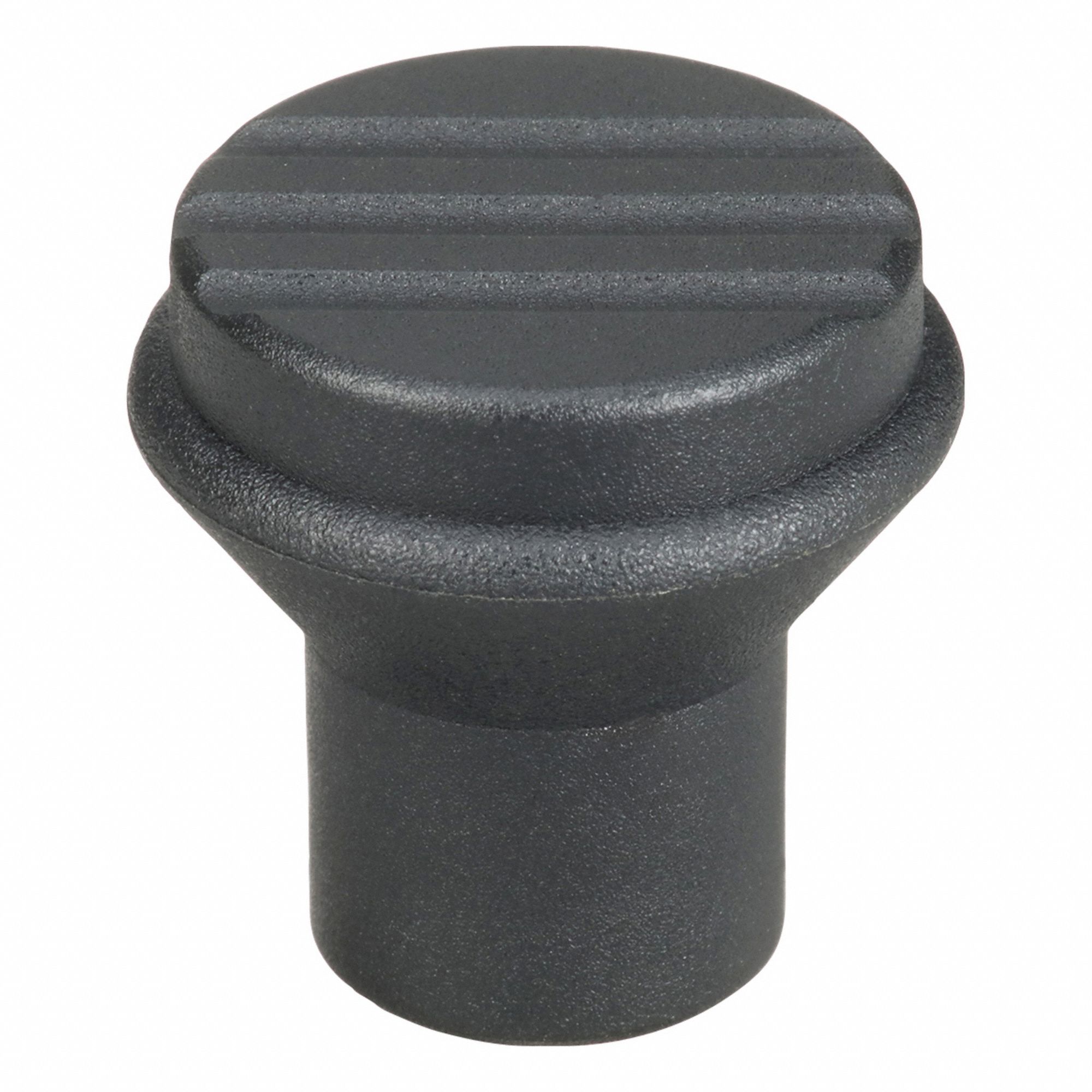 Hand Knob: Pull, Plastic w/ Steel Thread, M4 Thread, 10 mm Thread Lg, 21 mm Dia