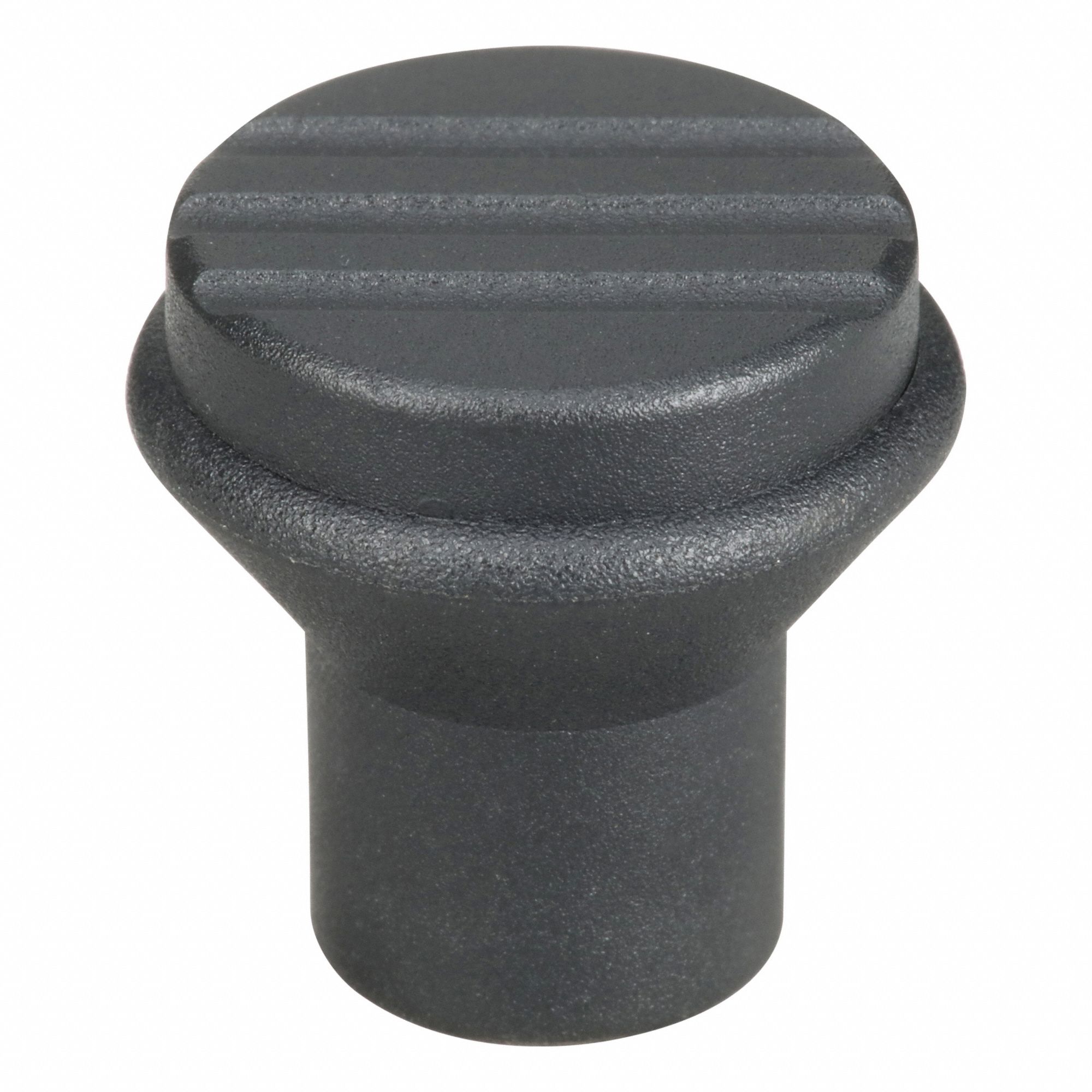 Hand Knob: Pull, Plastic w/ Steel Thread, M5 Thread, 10 mm Thread Lg, 21 mm Dia