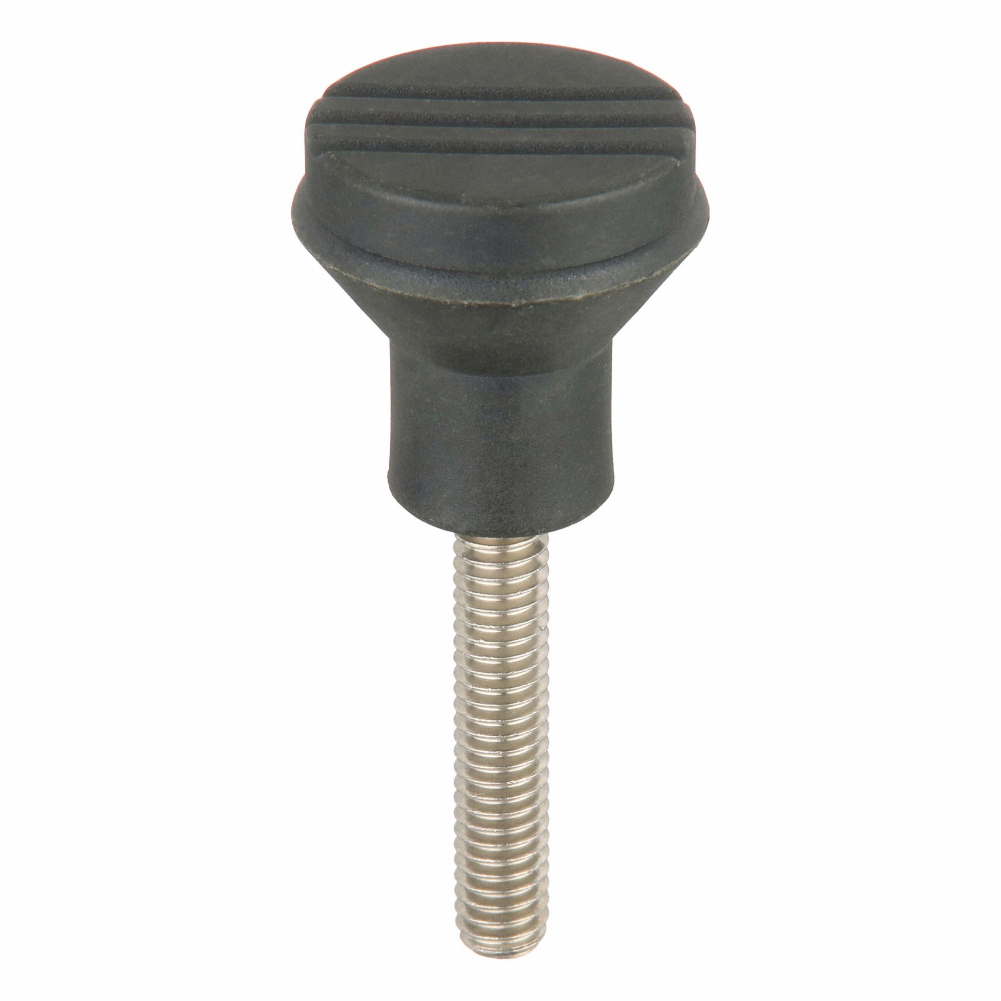 Hand Knob: Pull, Plastic w/ SS Thread, 5/16"-18 Thread, 40 mm Thread Lg, 33 mm Dia