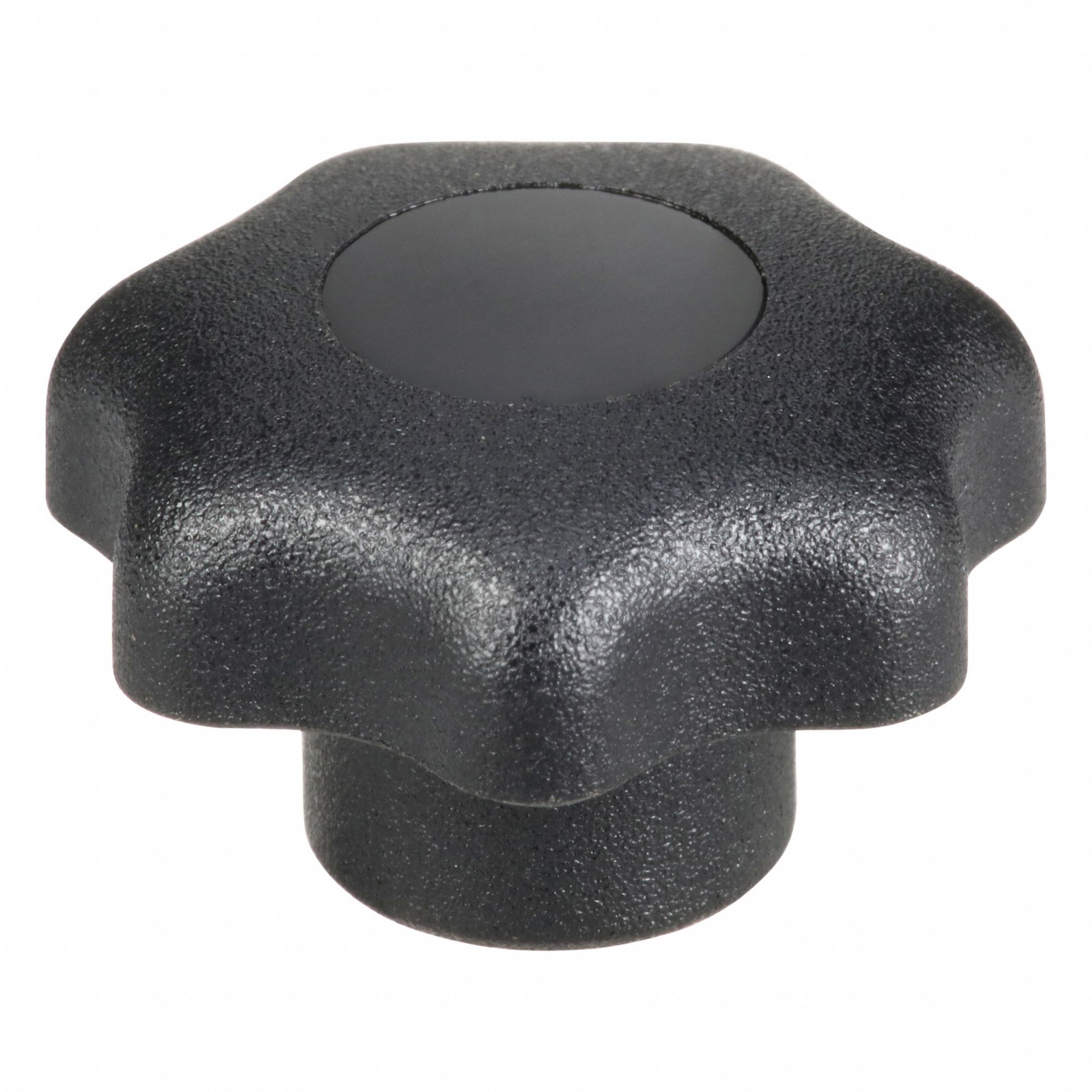 Hand Knob: 7 Point, Plastic w/ Steel Thread, #10-32 Thread, 10 mm Thread Lg, 25 mm Dia