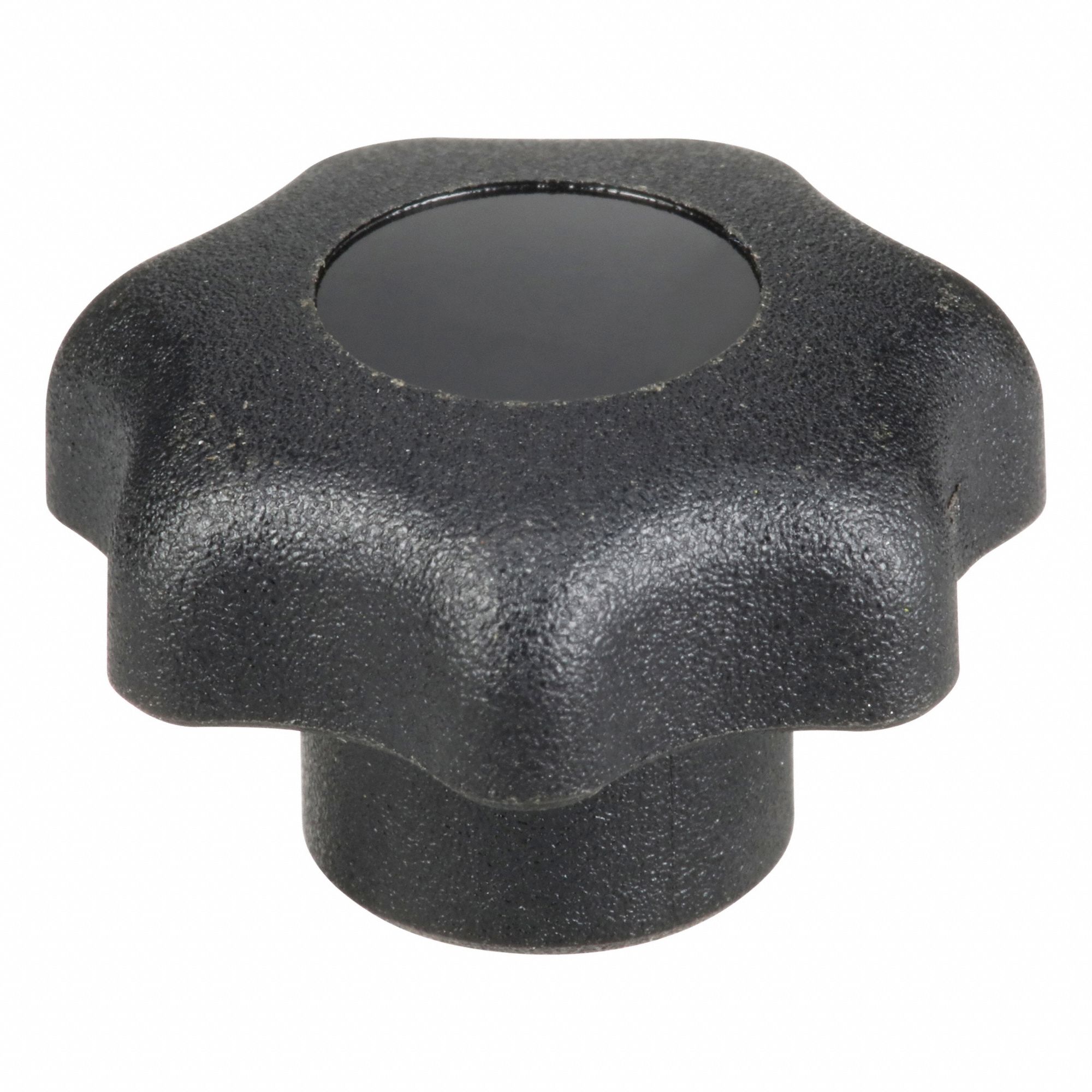 Hand Knob: 7 Point, Plastic w/ Steel Thread, 1/4"-20 Thread, 10 mm Thread Lg, 25 mm Dia