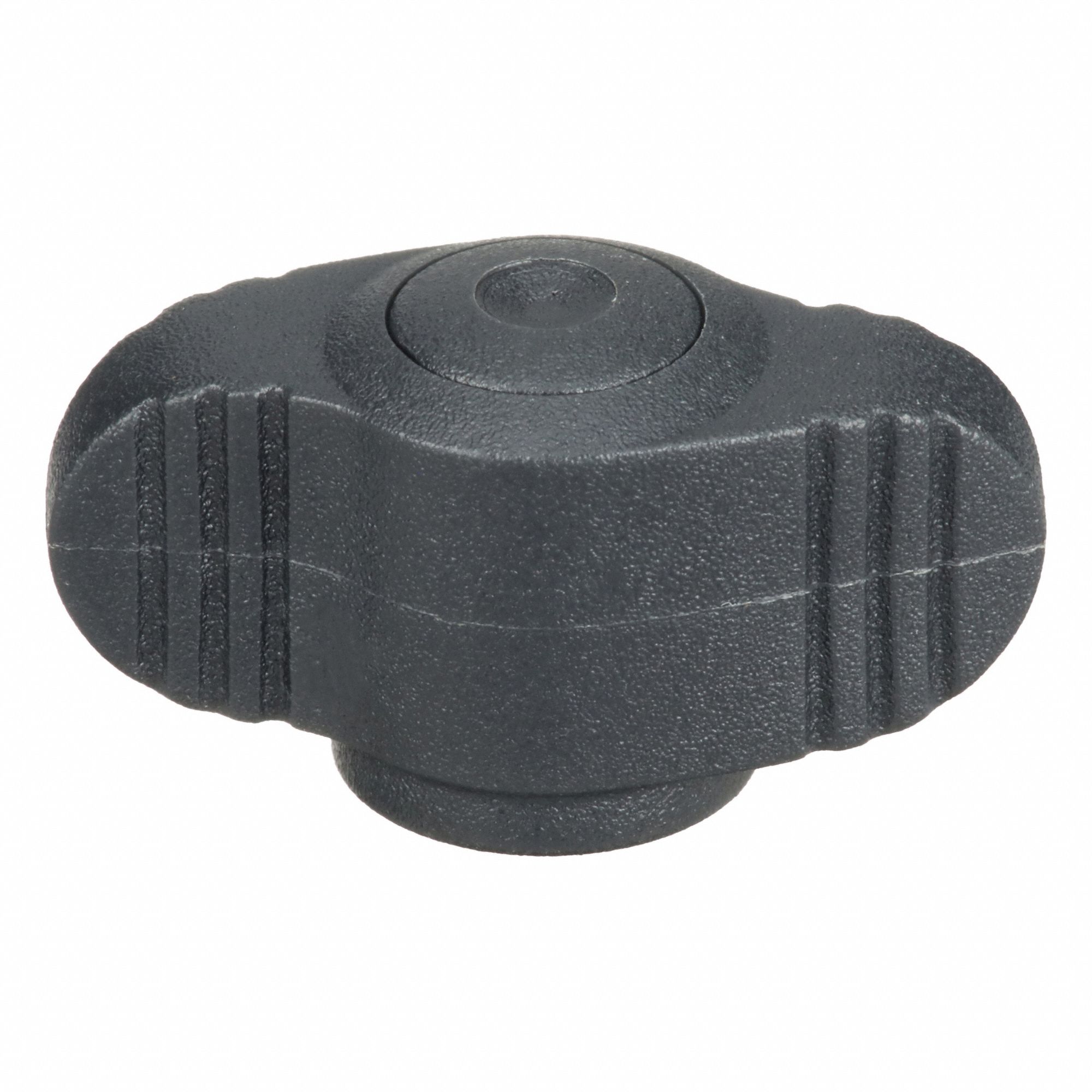 Hand Knob: Wing, Plastic w/ Brass Thread, 1/4"-20 Thread, 8 mm Thread Lg, 28 mm Dia