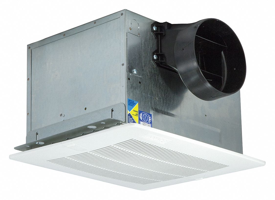DAYTON 13 1/4 in x 10 5/8 in x 9 in Medium Profile Bathroom Fan, 101