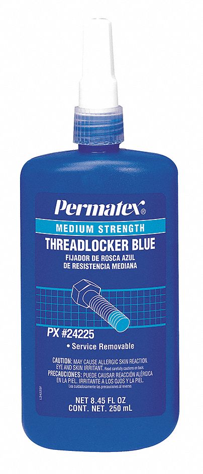THREADLOCKER, MEDIUM STRENGTH, BLUE, 250 ML, BOTTLE