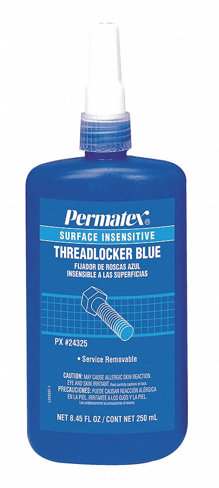 THREADLOCKER, MEDIUM STRENGTH, BLUE, 250 ML, BOTTLE