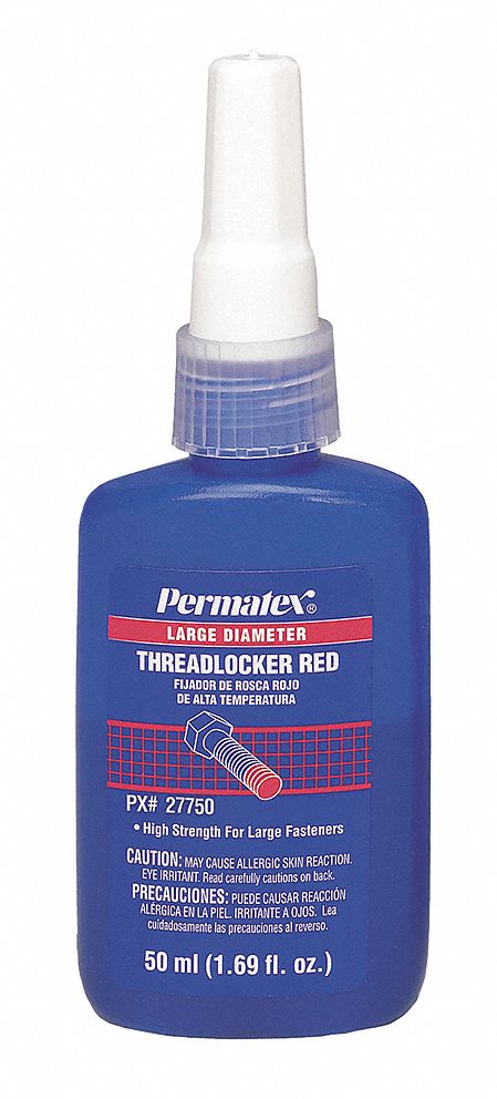 High-Strength Threadlocker, Red, 50mL Bottle - Grainger
