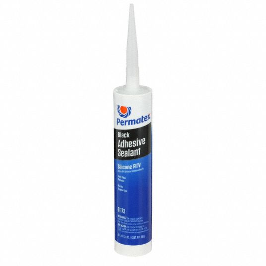 Permatex 81173 Black Silicone Adhesive Sealant, 12.9 oz