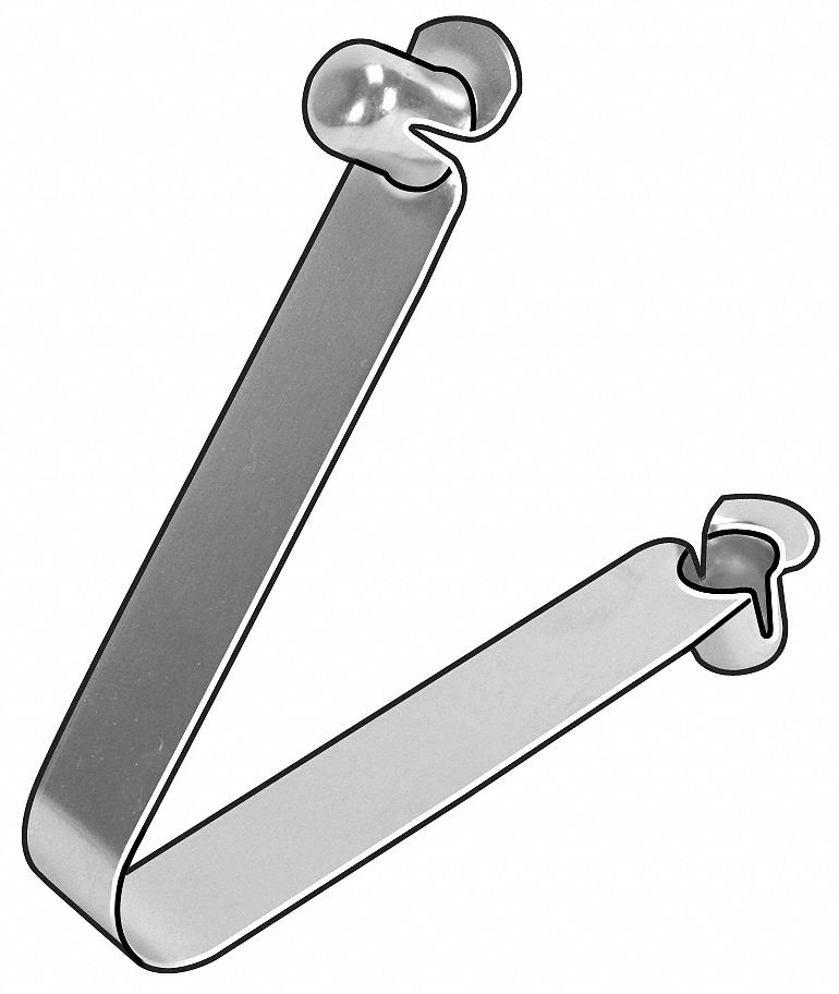 GRAINGER APPROVED Double End Snap Button, C1050 Steel, Style D 0.37