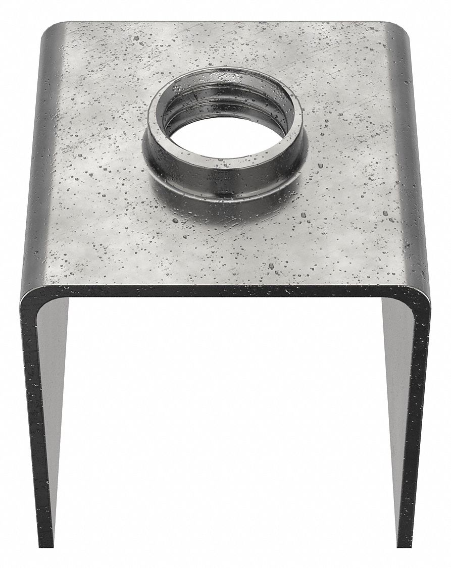 TJnt Fstr, Stl, 5/16"-18, 18ga, 1in, Sqr, 10PK