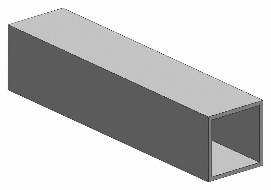 CARBONSTEEL SQUARE TUBE,6 FT,0.25 IN TH