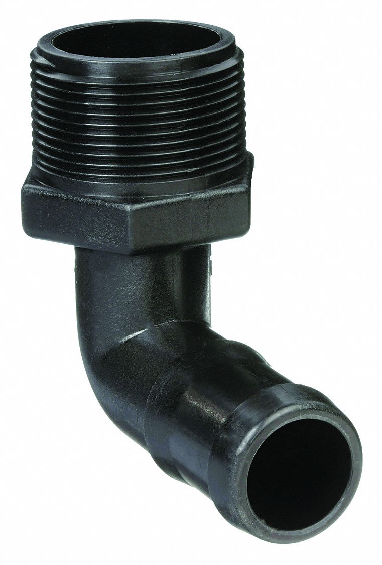 BARBED HOSE FITTING, FOR 1¼ IN HOSE ID, HOSE BARB X NPT, 1½ X 1¼ IN FITTING SIZE