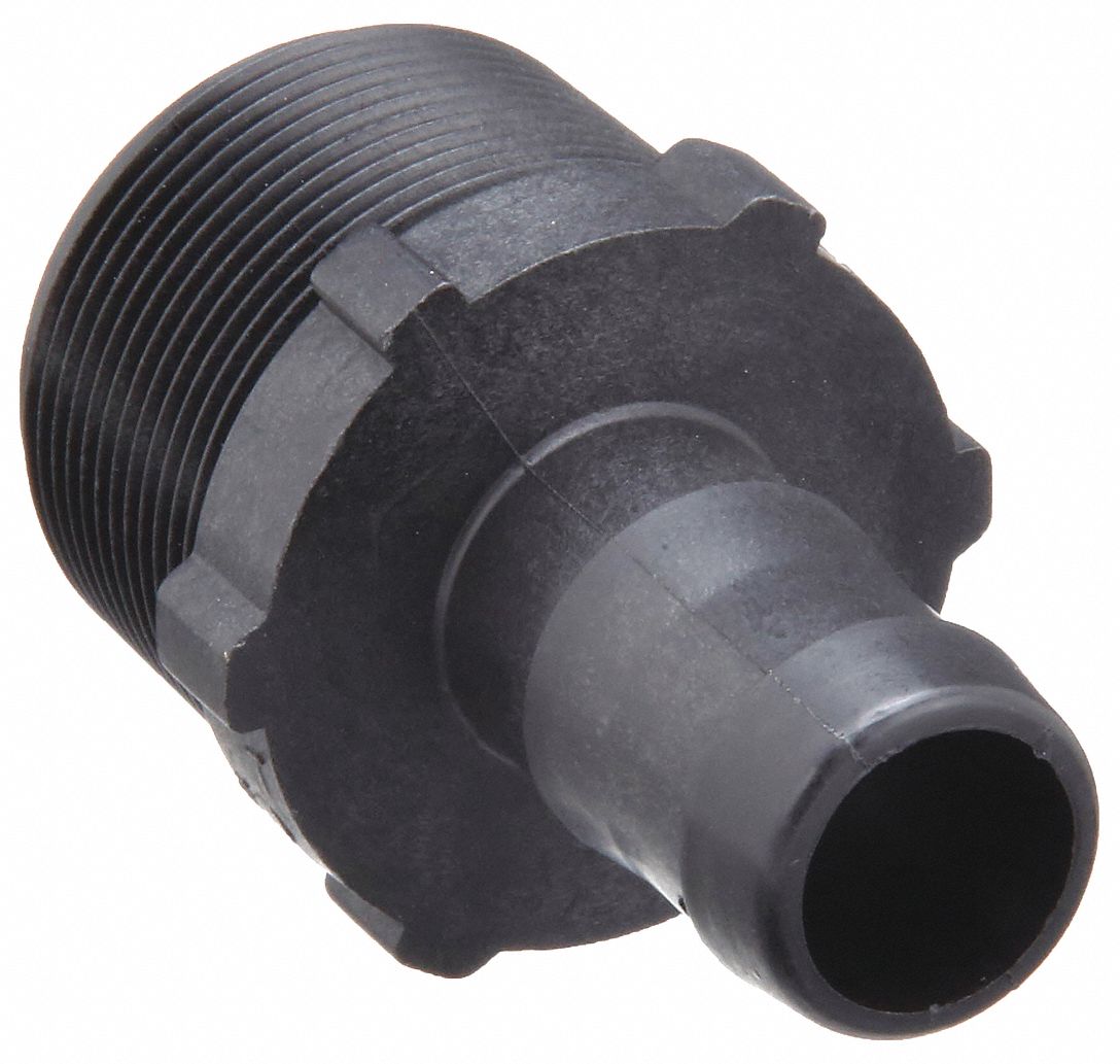 BARBED HOSE FITTING, FOR 1½ IN HOSE ID, HOSE BARB X MNPT, 2 X 1½ IN FITTING SIZE