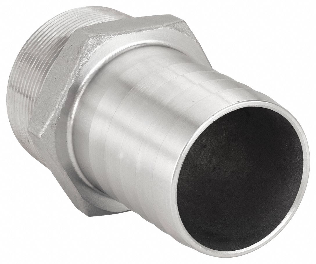 SPEEDAIRE, For 1/4 in Hose I.D., Hose Barb x NPT, Barbed Hose