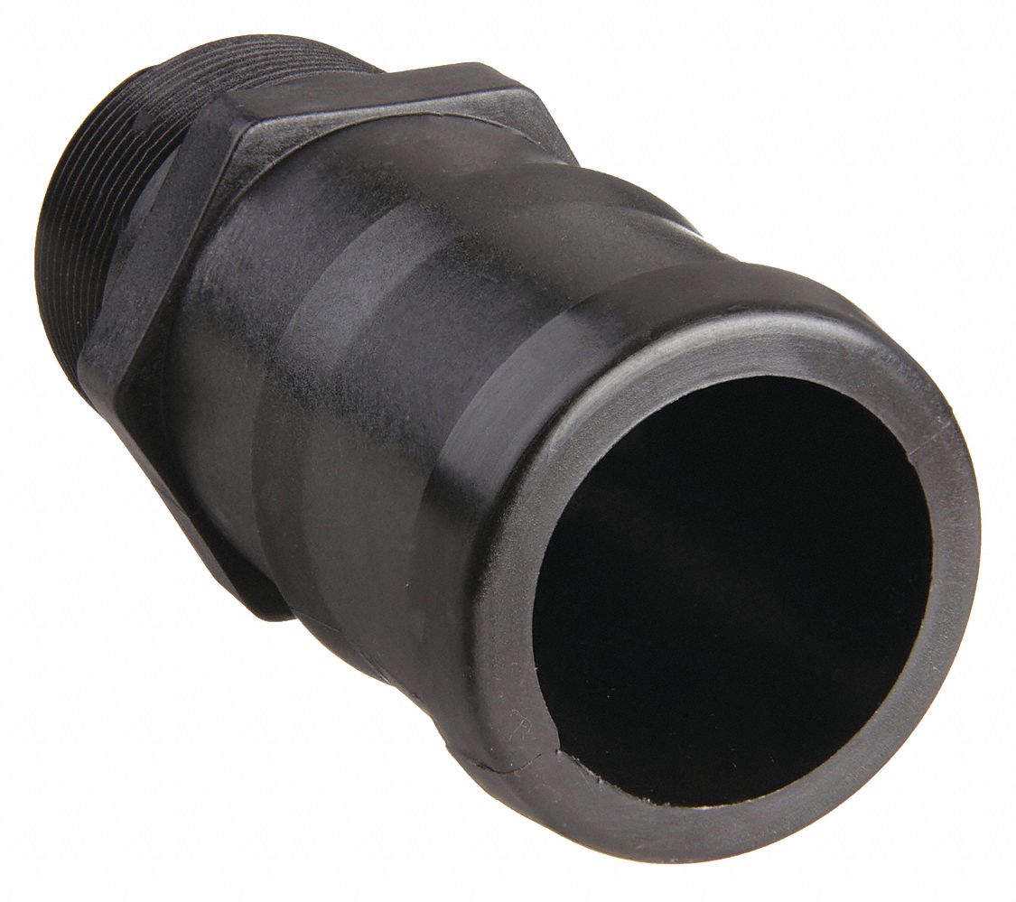 BARBED HOSE FITTING, FOR 2 IN HOSE ID, HOSE BARB X NPT, 2 X 1½ IN FITTING, HEX