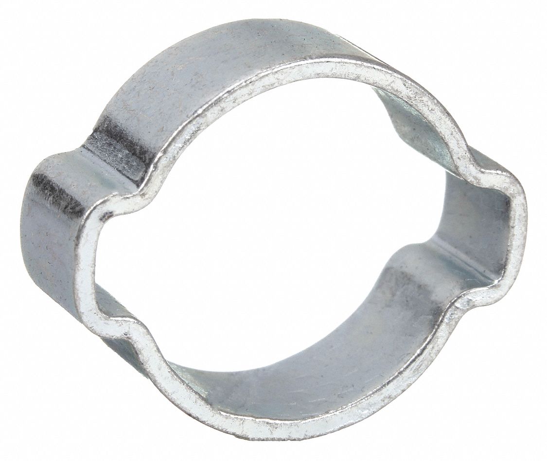 HOSE CLAMP, 19/32 IN TO 45/64 IN CLAMPING DIA, ZINC PLATED STEEL, 2,500 N MAX CLOSING FORCE