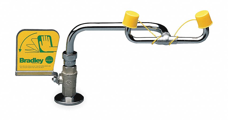 BRADLEY, Std, Eyes Coverage, Plumbed Eyewash 3DUT5S19270BL Grainger