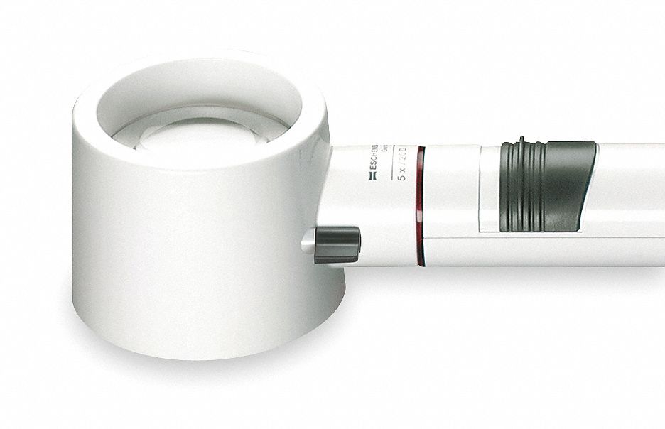 Magnifying Head: 5X, 2 in Focal Distance, 3.14 in Lens Dia, 20D Diopter