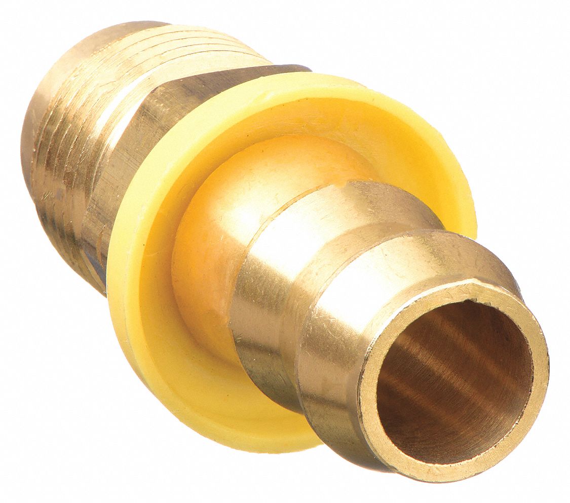 JIC x Hose Barb, 3/8 in x 3/8 in Fitting Size, PushOn Hose Fitting
