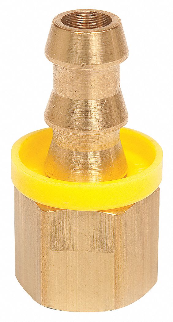 CONTINENTAL PushOn Hose Fitting Hose Barb x NPTF, 3/8 in x 1/4 in