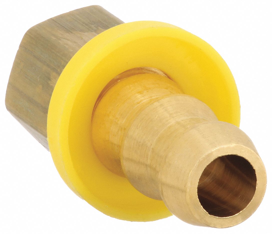 Hose Barb x NPTF, 1/2 in x 3/8 in Fitting Size, PushOn Hose Fitting