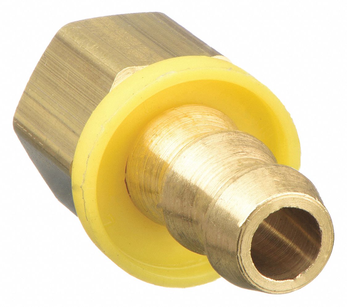 Hose Barb x NPTF, 3/8 in x 3/8 in Fitting Size, PushOn Hose Fitting