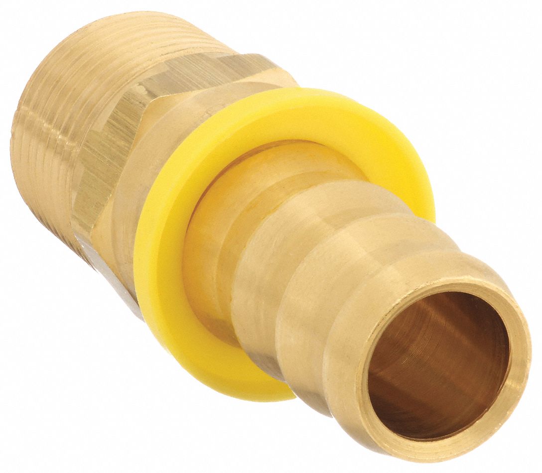 Hose Barb x NPTF, 3/4 in x 3/4 in Fitting Size, PushOn Hose Fitting