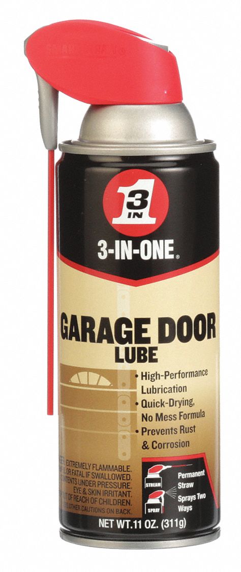 Garage Door Dry Lubricant: -40° to 392°F, Silicone, 11 oz, Aerosol Can, Mineral Oil