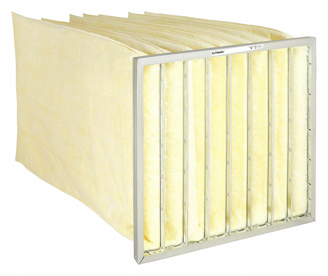AIR HANDLER POCKET AIR FILTER, 24 X 24 X 15 IN, MERV 14, YELLOW