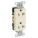 RECEPTACLE, DECORATOR DUPLEX, LIGHT ALMOND, 5-20R, 20 A, 125V AC, 2 POLE/3 WIRE