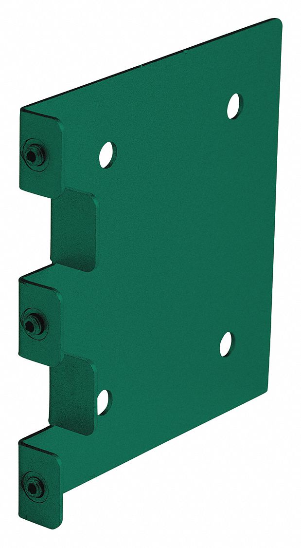 BRACKET, 8¼ IN X 15¼ IN SQUARE, STEEL, PAINTED, GREEN, ¼ IN