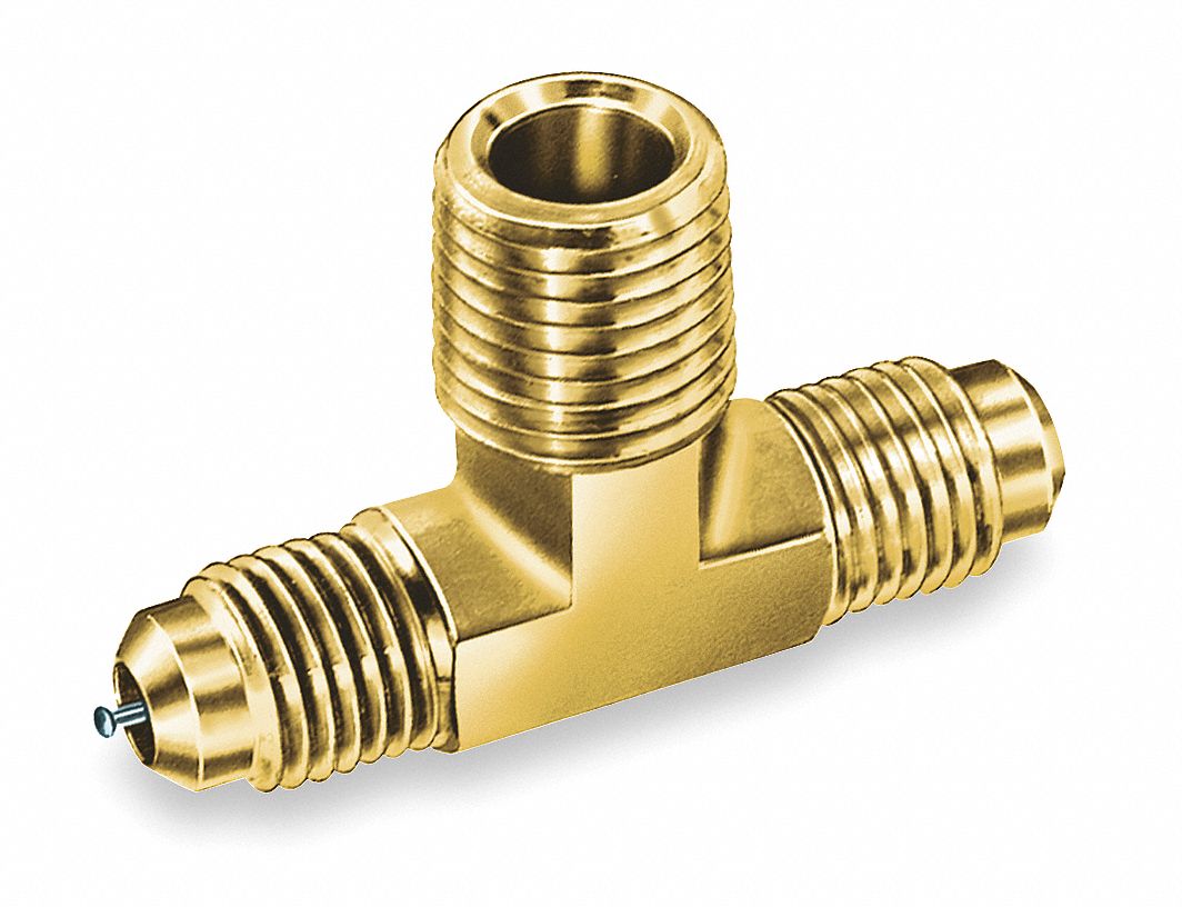 JB INDUSTRIES BRANCH TEE,1/4 MPT,PK 3 - Refrigeration Access Valves -  WWG3DXA4