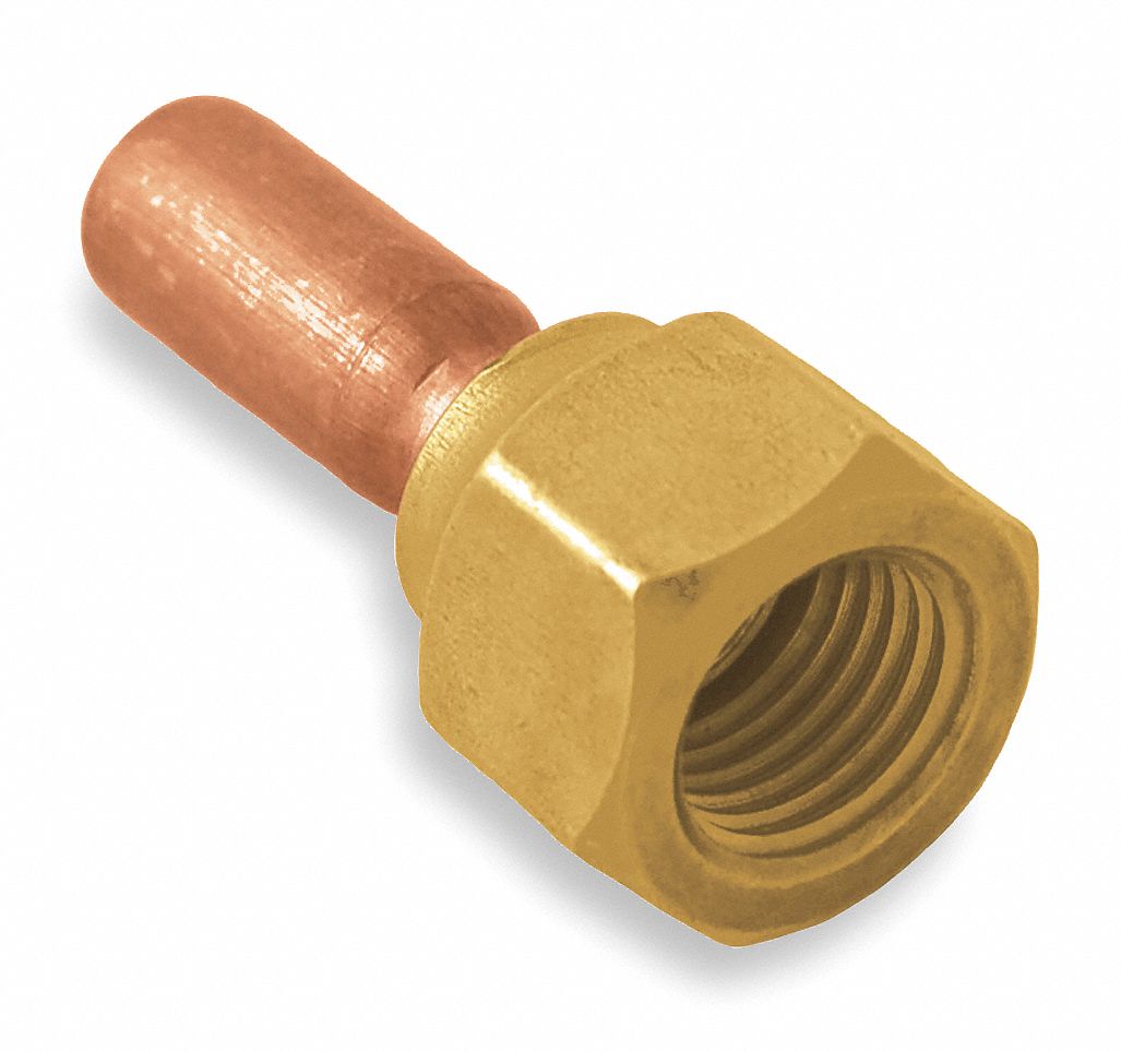 FLARE TO SWEAT ADAPTER, ½ IN FEMALE FLARE, ½ IN SWEAT, BRASS, 4 PK