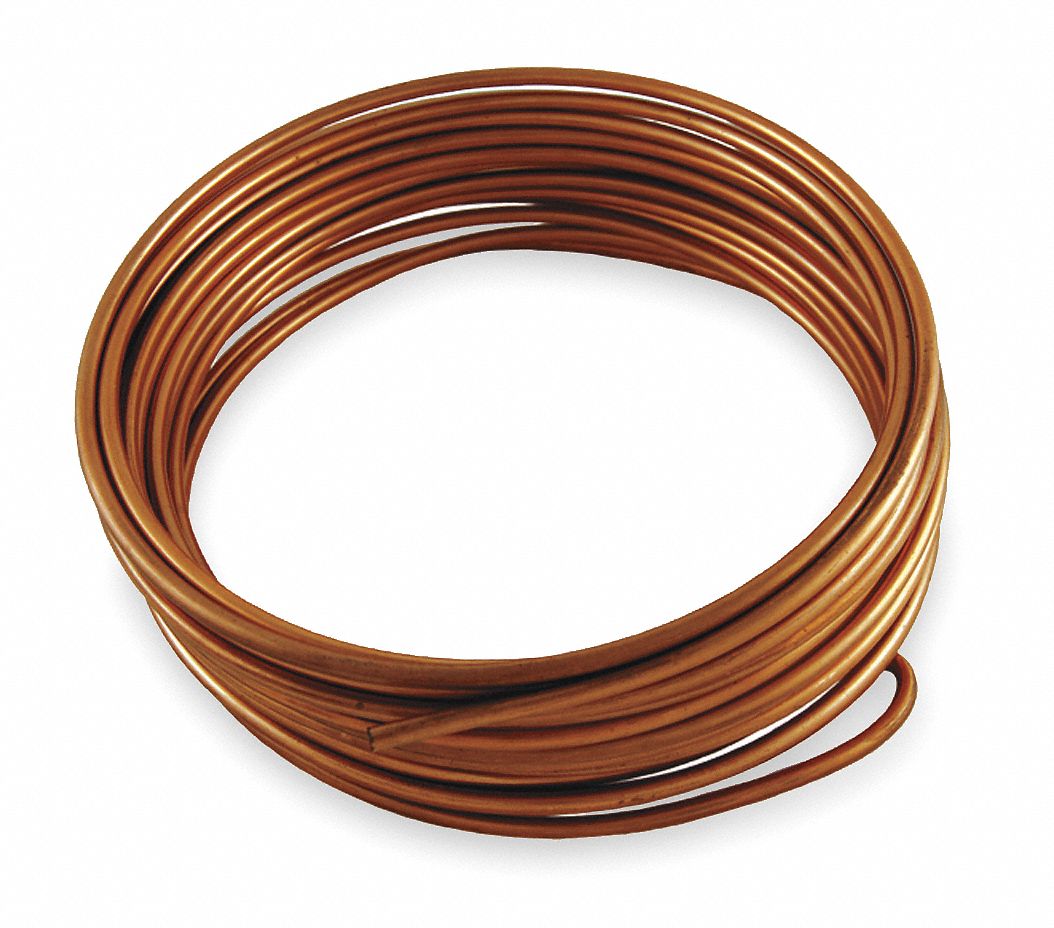 CAPILLARY TUBING, COPPER, 0.049 IN ID, 0.99 IN OD, 11 FEET, FOR RAC SYSTEMS