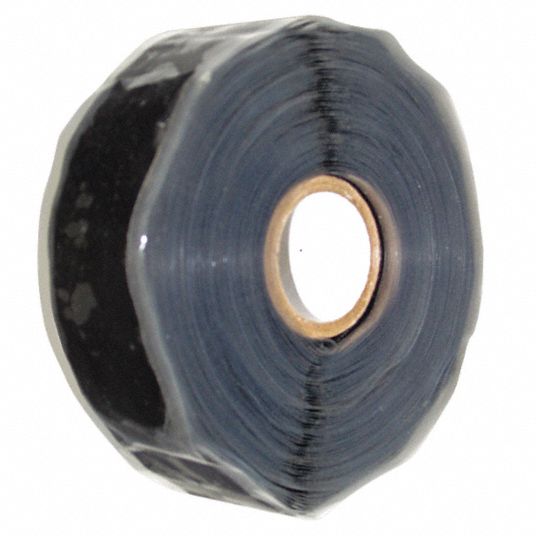 Repair Tape: Self-Fusing Tape, ER TAPE, 1 in x 12 yd, Black