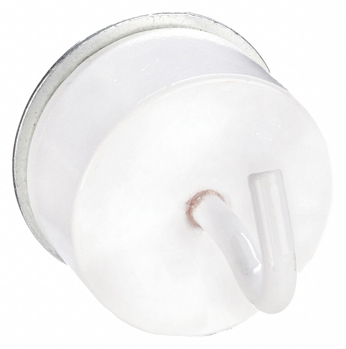 Hook: 61 lb Wt Capacity, 1 Hooks per Base, White, 1 Points per Hook