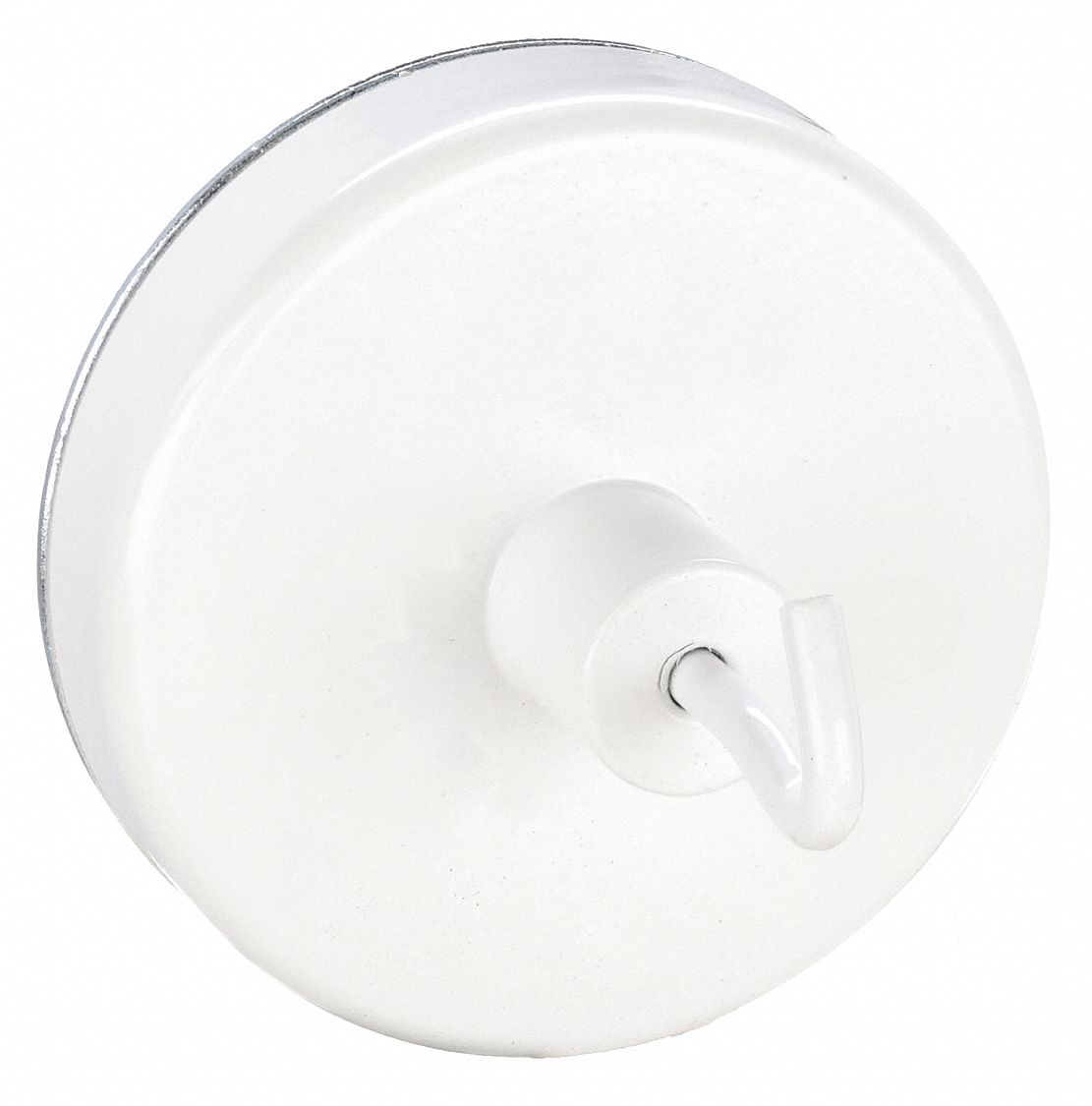 Hook: 55 lb Wt Capacity, 1 Hooks per Base, White, 1 Points per Hook