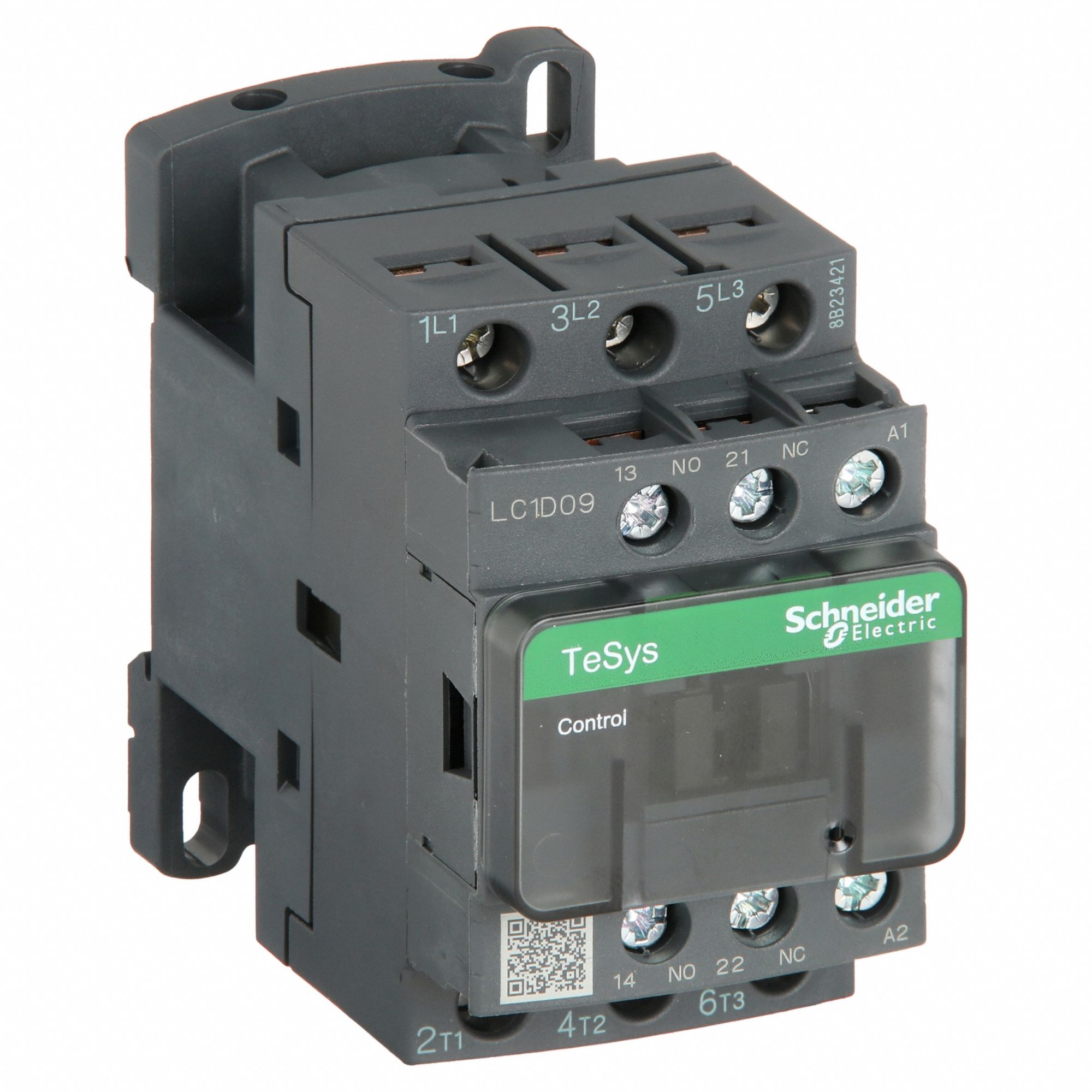 IEC Magnetic Contactor: Non-Reversing, 3 Poles, 3NO Contacts, 9 A, 120V AC Coil