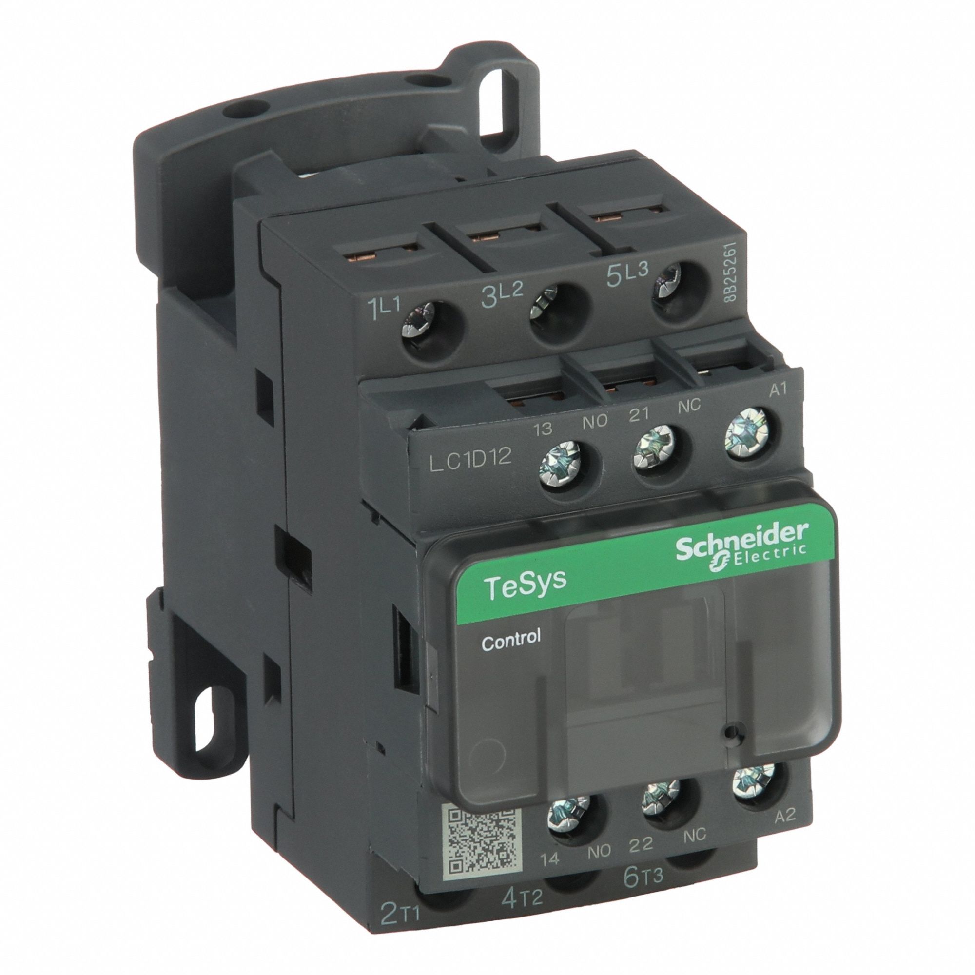 IEC Magnetic Contactor: Non-Reversing, 3 Poles, 3NO Contacts, 12 A, 120V AC Coil