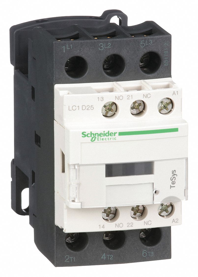 SCHNEIDER ELECTRIC 24V AC IEC Contactor; No. of Poles 3