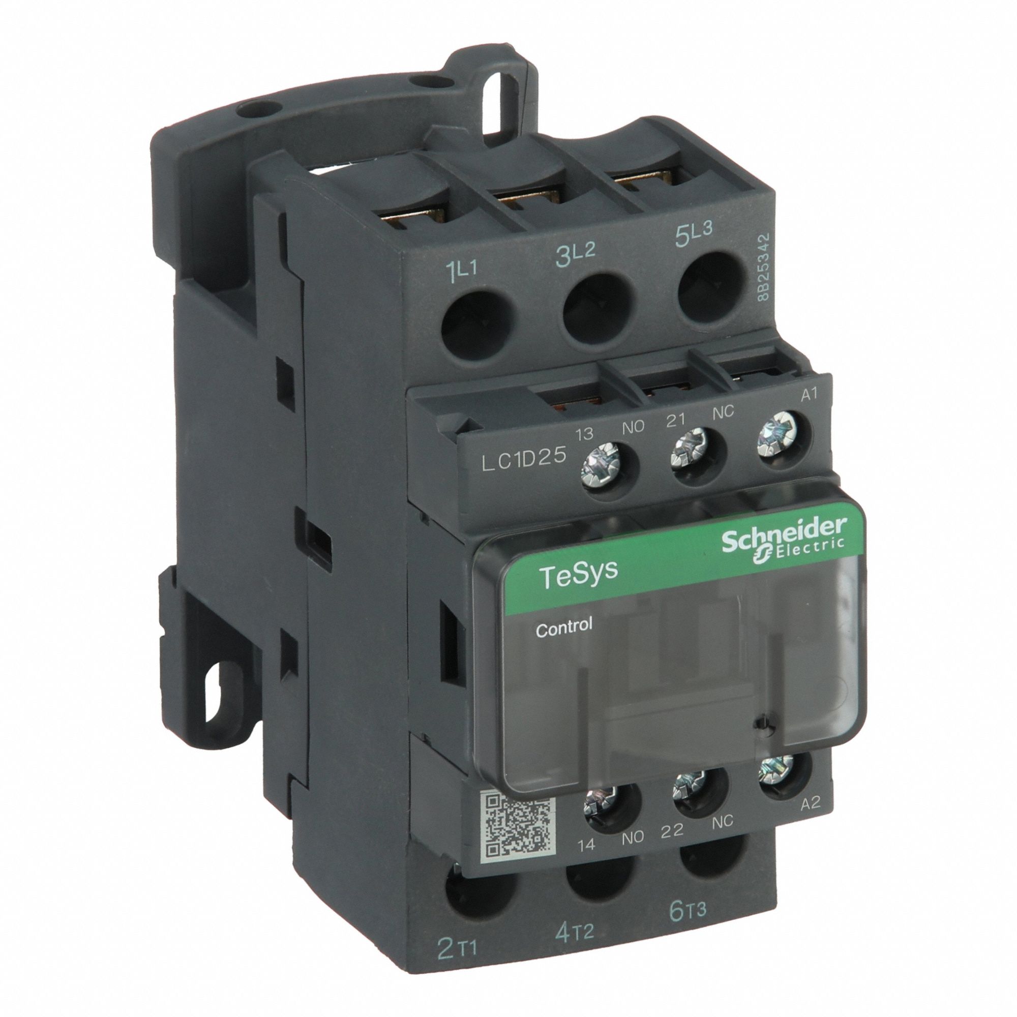IEC Magnetic Contactor: Non-Reversing, 3 Poles, 3NO Contacts, 25 A, 120V AC Coil